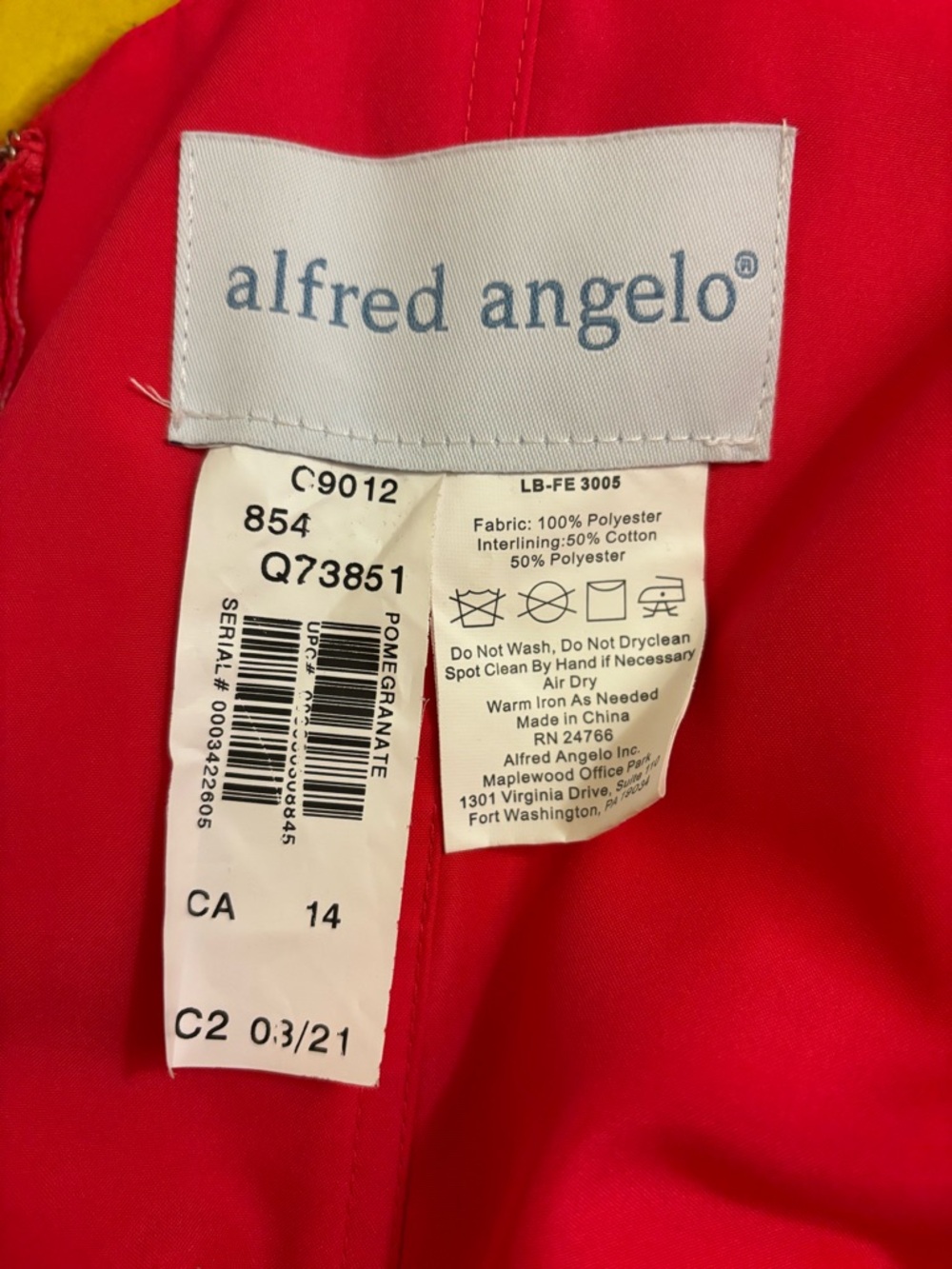 Alfred Angelo Pomegranate Tiered Ruffle Dress - Picture 7 of 7